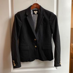 J. Crew black schoolboy blazer with gold buttons size 2